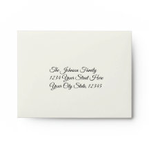 Envelope RSVP fora de branco/creme 4.25x5.5
