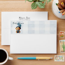 Envelope Tema do Chá de fraldas do Urso
