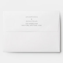 Envelope Tropical Watercolor Wedding Suite