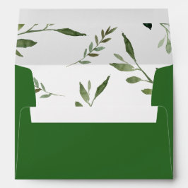 Envelope Verde Chic Greenery Woodland Animal Verde