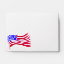 Envelopes American Flag Notecard