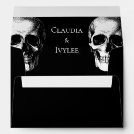 Envelopes de Casamento de Halloween Gótico do Crân