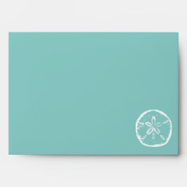 Envelopes de casamento de praia de areia dólar