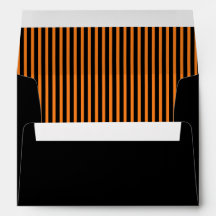 Envelopes de Halloween Black Orange Stripes