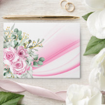 Envelopes Rosa Onda e Floral Casamento
