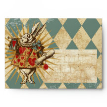 Envelopes Vintage Alice White Rabbit A7