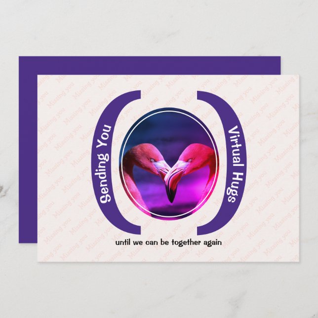 ENVIANDO A placa Foto Personalizada VIRTUAL HUGS A (Frente/Verso)