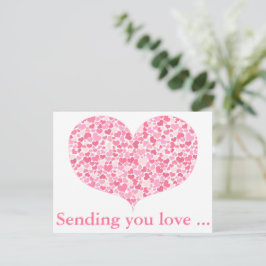 Enviando seu cartão postal de amor / Corações Rosa