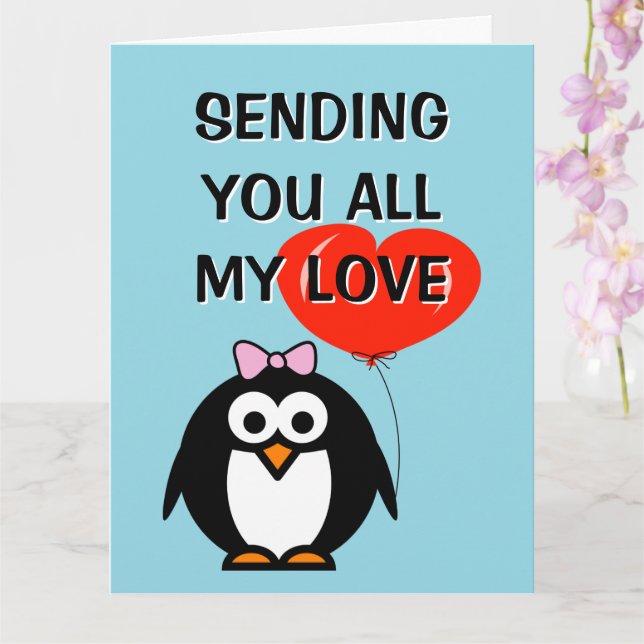 Enviando todo o meu amor cartão de felicitações (Orquídea)