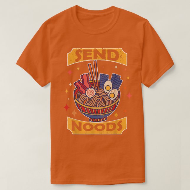 Enviar camiseta Noods Ramen Noodles Distresse Japo (Frente do Design)