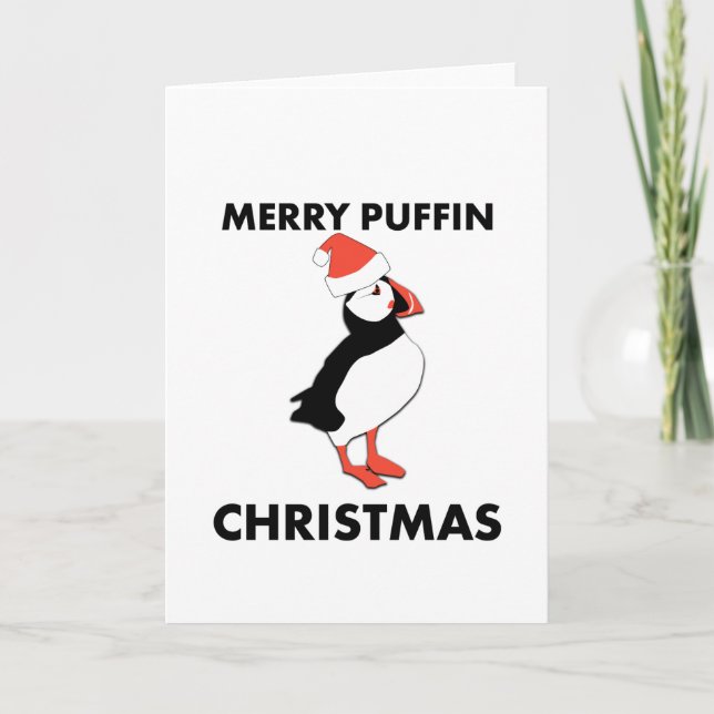 Enviar Cartões de Natal Puffin de Feliz neste Feri (Frente)