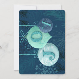 Enviar Joy com este cartão de feriado azul de tom-