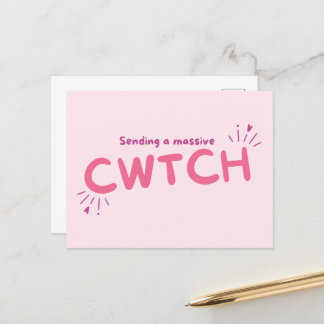 Enviar um enorme cartão postal de cwtch (abraço)