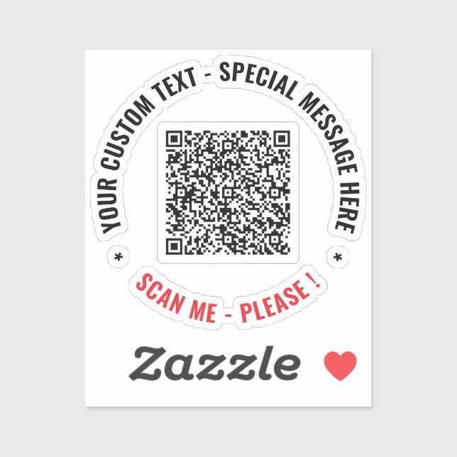 Envie Seu Código QR Adesivo Adicionar Texto Person (Folha)