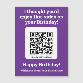 Envie um vídeo por código QR em uma placa magnétic