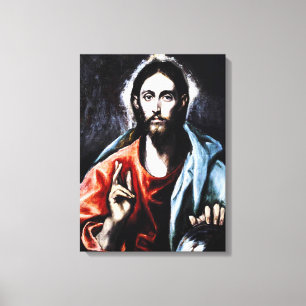 Envoltório das canvas da bênção do cristo de E