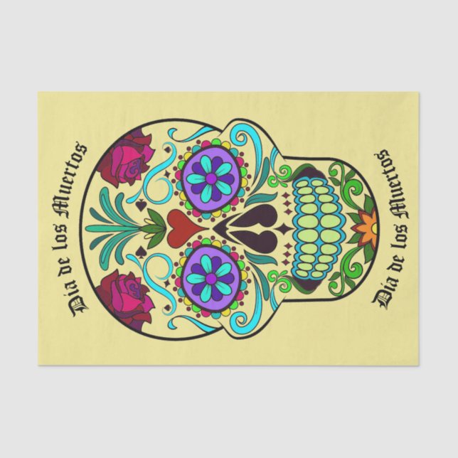 Envoltório do lenço de papel do crânio de Diâmetro (Frente )