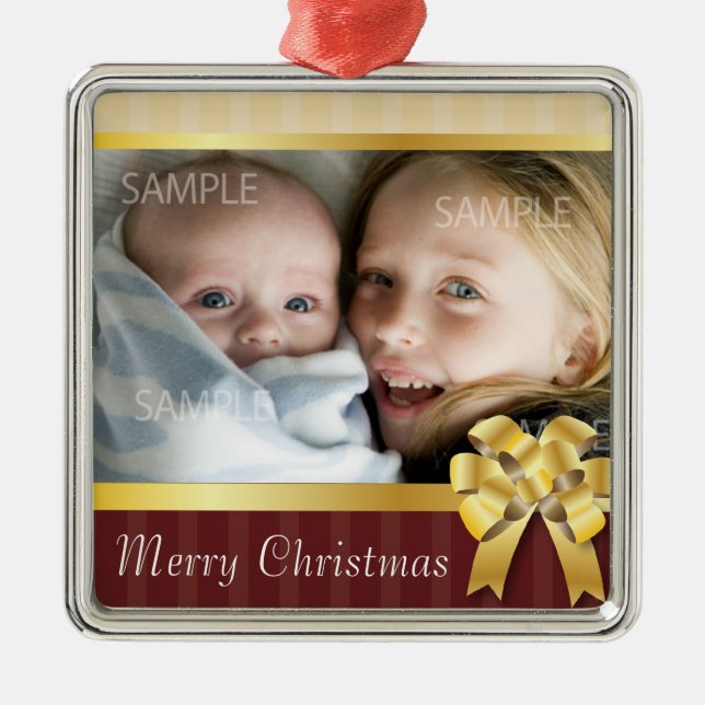 Envolva-o acima do ornamento do feriado (Frente)