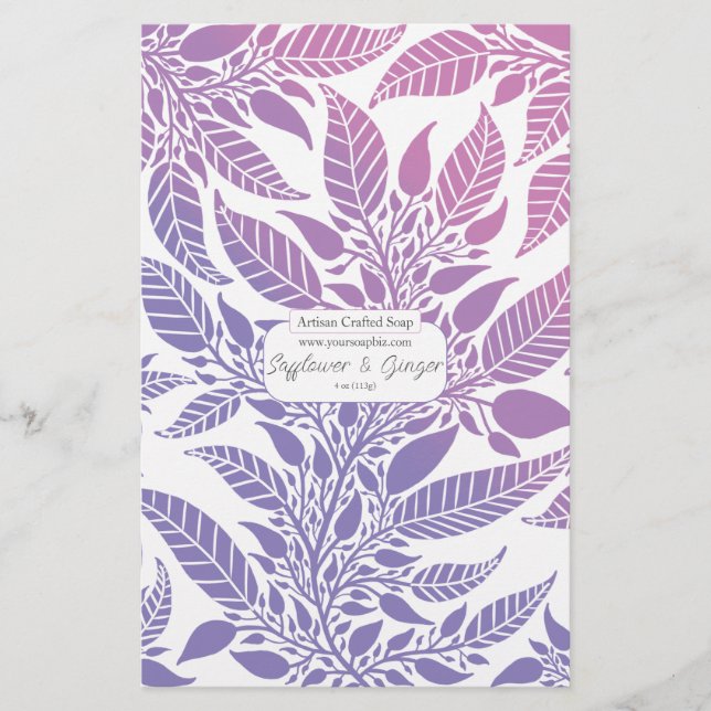 Envolvimento Colorido de Sabão de Folha Roxo e Ros (Frente)