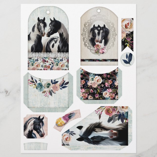 Ephemera de Diário de Lixo com Cavalos de Pinto Bo (Frente)