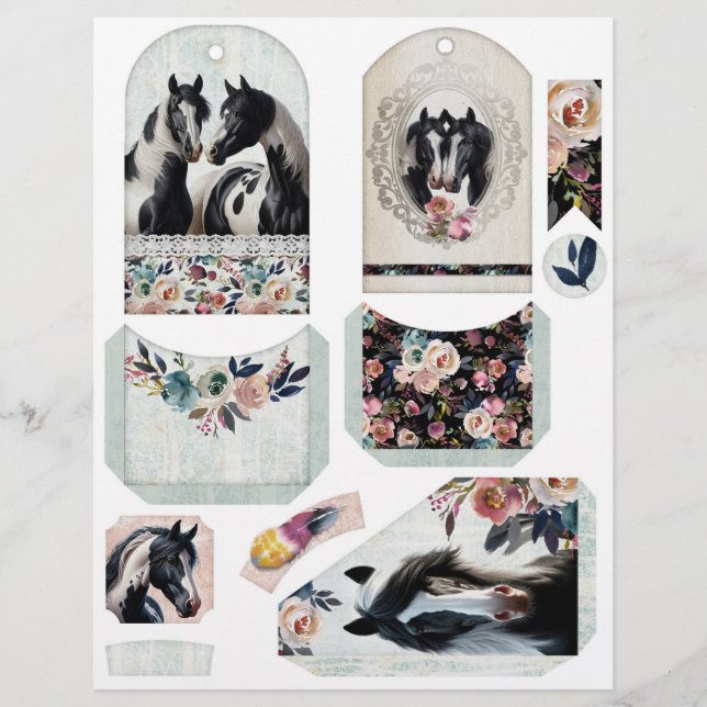 Ephemera de Diário de Lixo com Cavalos de Pinto Bo (Frente)