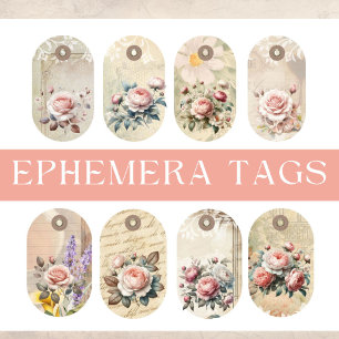 Ephemera Etiquetas Decoupage Álbum de Recortes Diá