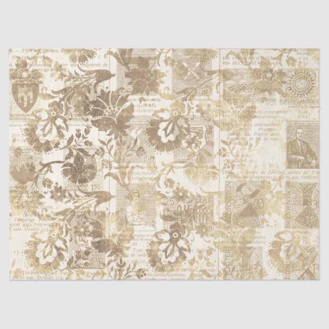 Ephemera Sepia - Série de papel Design 3 (Frente )