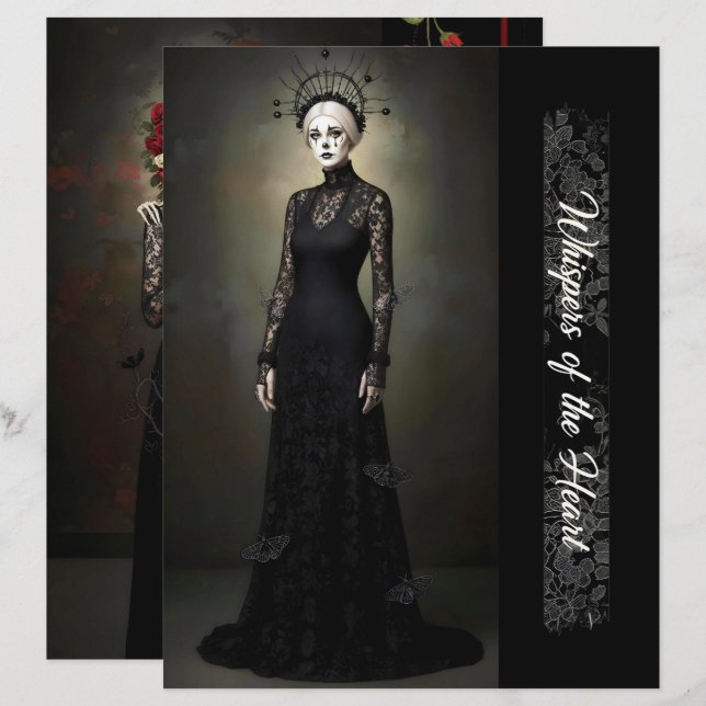 Ephemera Sheet Gothic Rose Queen (Frente/Verso)