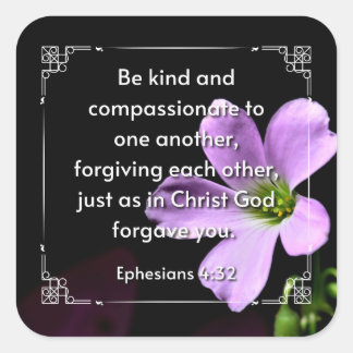Ephesianos 4:32 adesivo quadrado