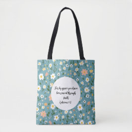 Ephesians 2:8 Christian Tote Bag