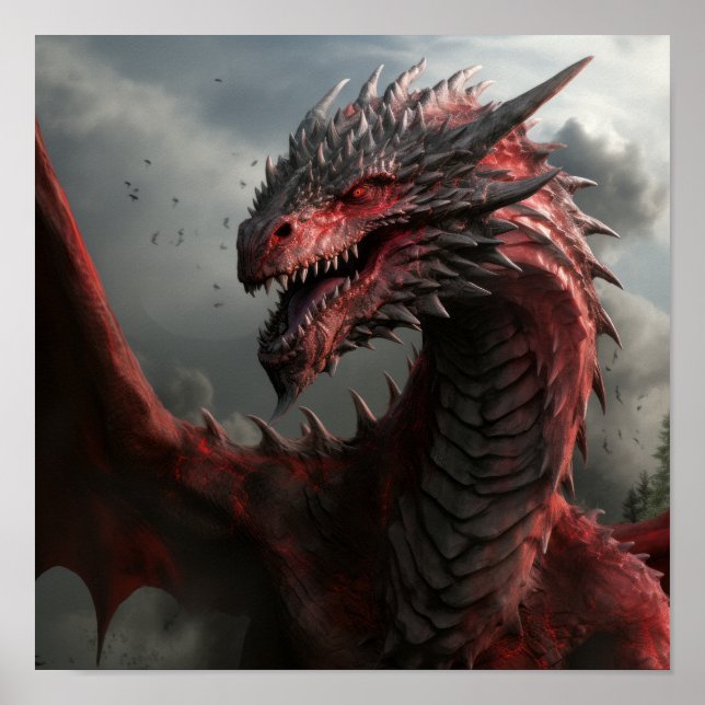 Epic Drogon Dragon Poster - Game of Thrones Inspir (Frente)