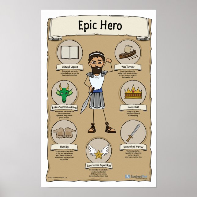 Epic Hero Classroom Poster - Fundo branco (Frente)