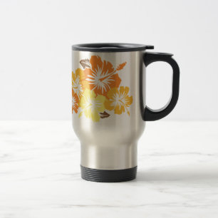 "Epic Hibiscus" na Caneca de viagem laranja