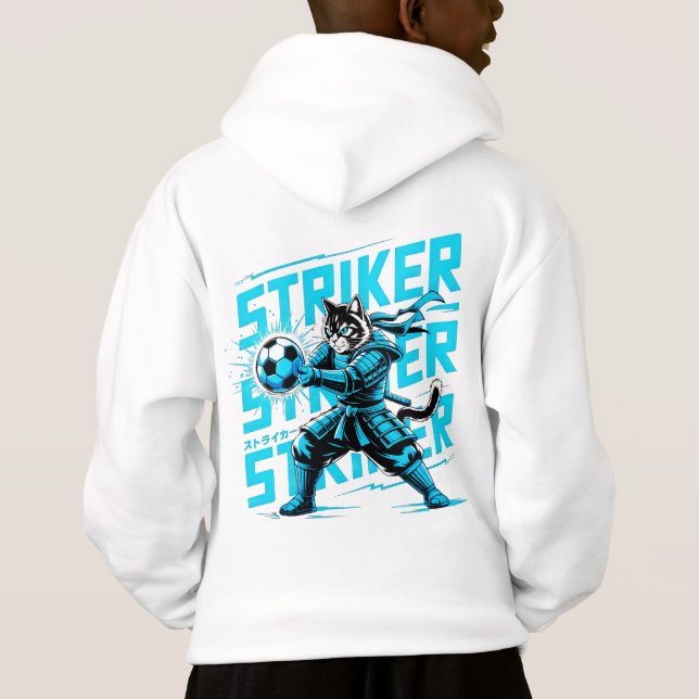 Epic Soccer Samurai Cat - Fã de Anime e Gamer Lega (Verso)