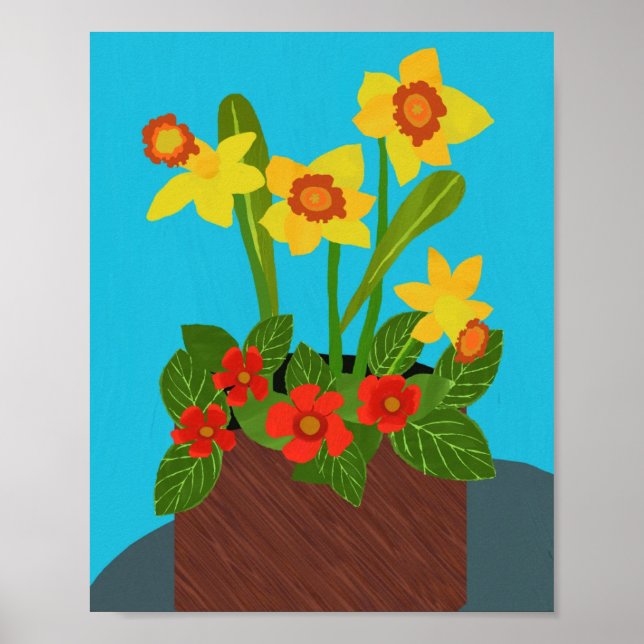 Episcia and Daffodil Poster (Frente)