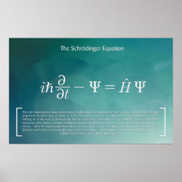 Equação de Schrödinger - Poster de Matemática