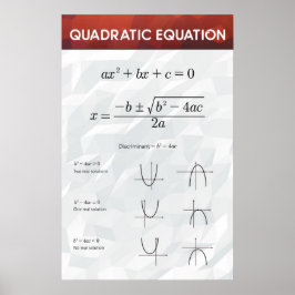 Equação quadrada - Poster de matemática