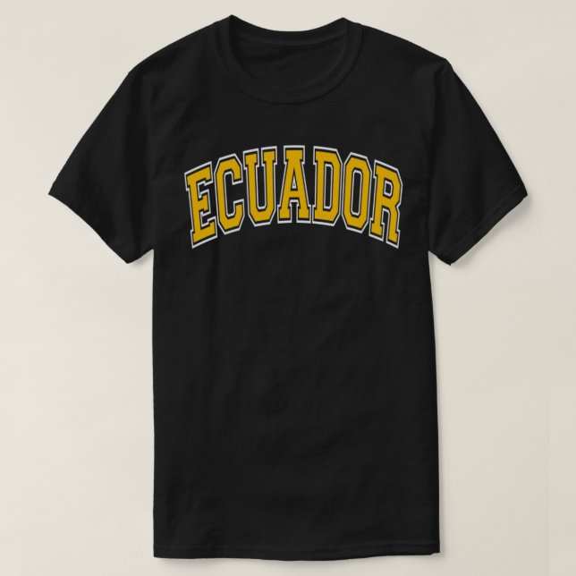 Equador: Estilo de Varsidade Amber Tet Pullover (Frente do Design)