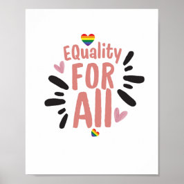 Equality for all - Pride Month Rainbow Poster