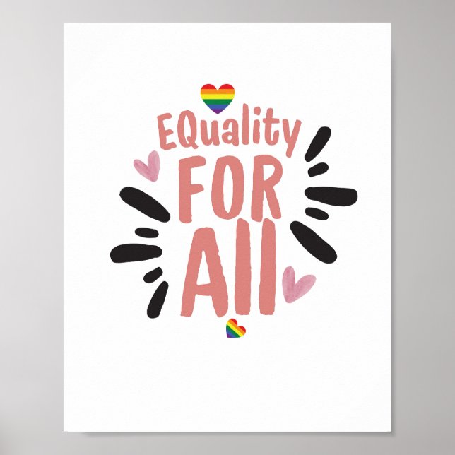 Equality for all - Pride Month Rainbow Poster  (Frente)