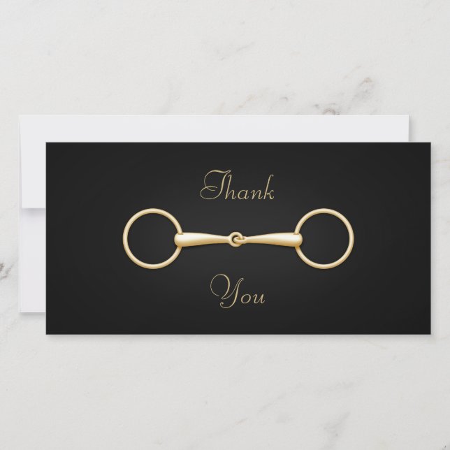 Equestre Dourado Elegante Bit Personalizado (Frente)