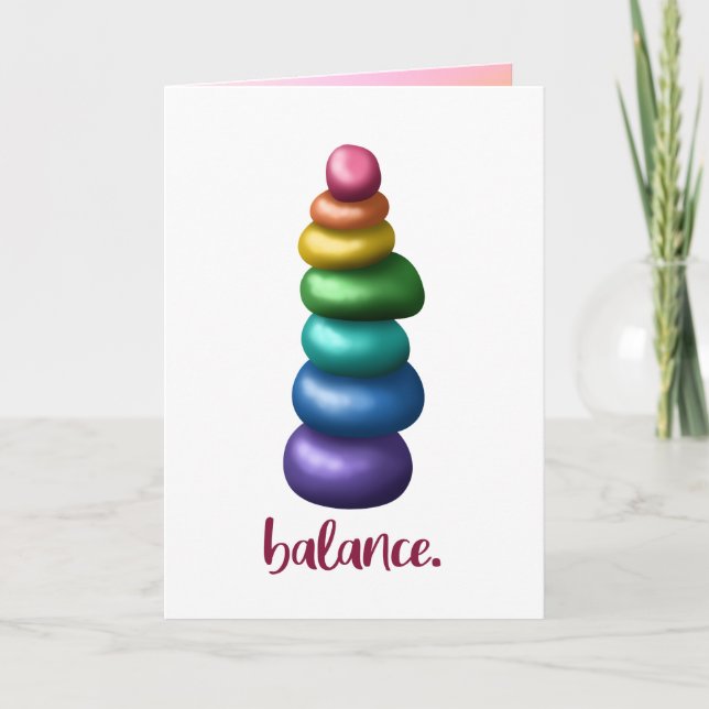 Equilíbrio. Cartão de Saudação de Rochas Empilhada (Frente)