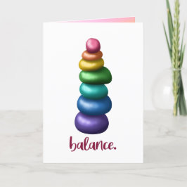 Equilíbrio. Cartão de Saudação de Rochas Empilhada