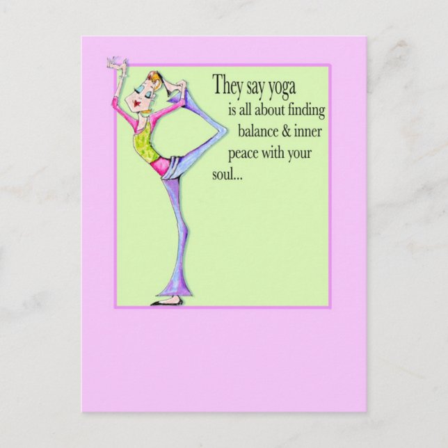 Equilíbrio do seu cartão postal de sola/alma (Frente)