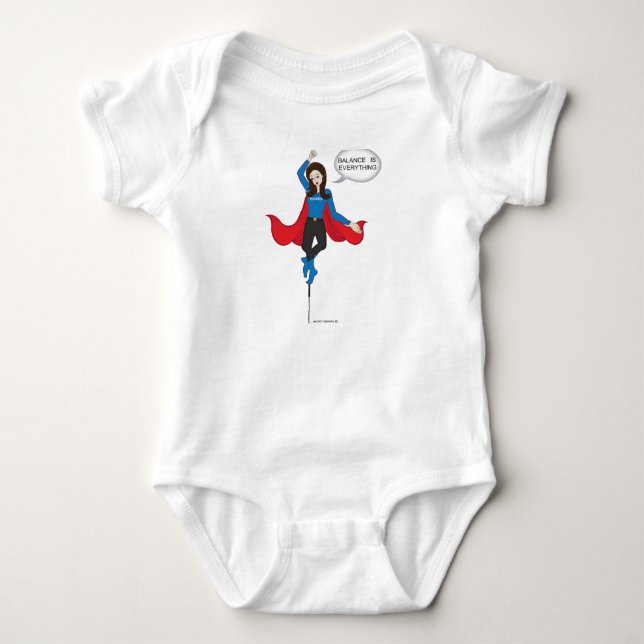 "Equilíbrio é tudo" Camiseta de desenho animado (Frente)