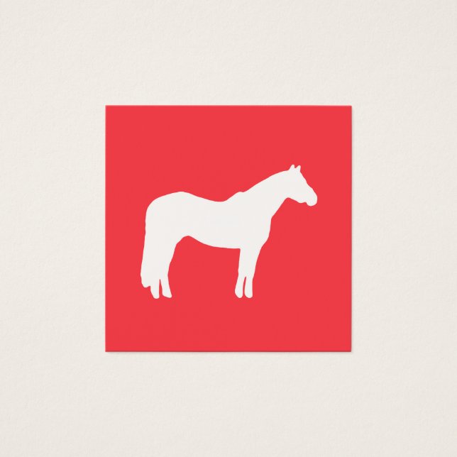Equine Business Card Red Professional Looking  (Frente)