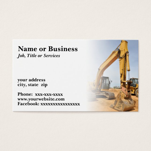 equipamento de construção de backhoe (Frente)