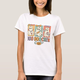 equipe boo boo enfermeira camisa halloween roupa d