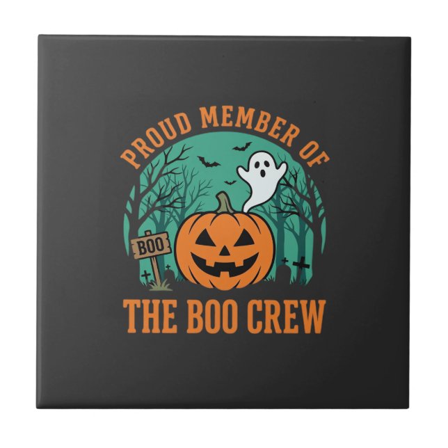 Equipe Boo Design de Abóbora de Fantasma de Hallow (Frente)