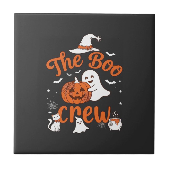 Equipe Boo Fantasma Abóbora Gato Branco Chapéu de  (Frente)